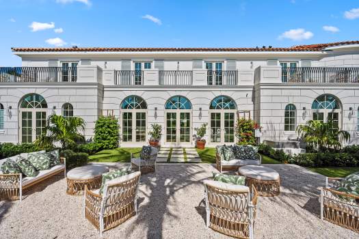 Garden view of south ocean estate Palm Beach